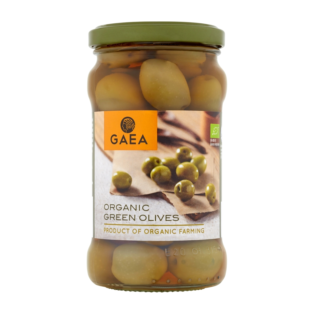 Greckie organiczne zielone oliwki 300 g Gaea