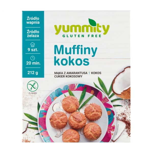 Bezglutenowe muffiny kokosowe 212g Yummity