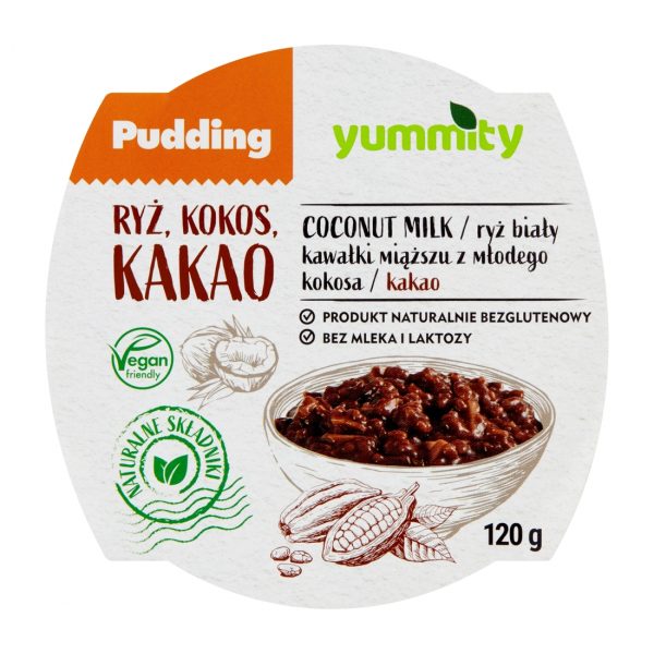 Bezglutenowy pudding ryżowy z kokosem i kakao 120 g Yummity