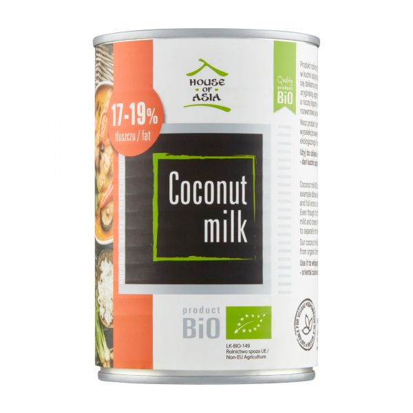 Mleczko kokosowe BIO 17-19% 400 ml House of Asia