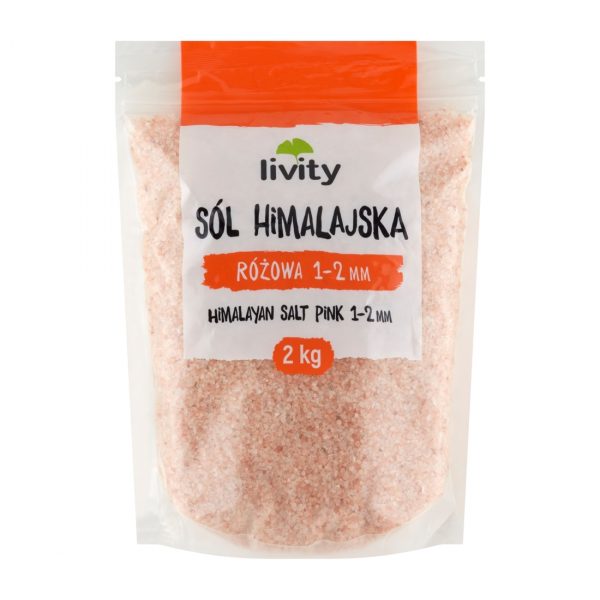 Sól himalajska różowa 1-2mm 2 kg Livity
