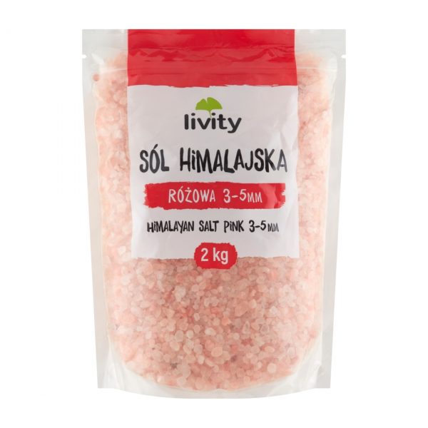 Sól himalajska różowa 3-5mm 2 kg Livity
