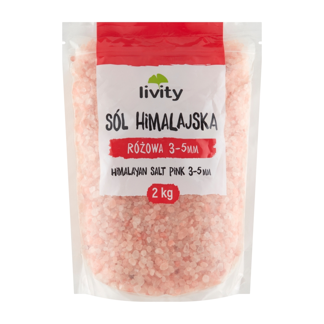 Sól himalajska różowa 3-5mm 2kg Livity Livity