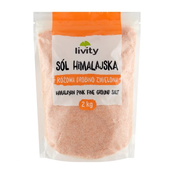 Sól himalajska różowa drobno zmielona 2 kg Livity