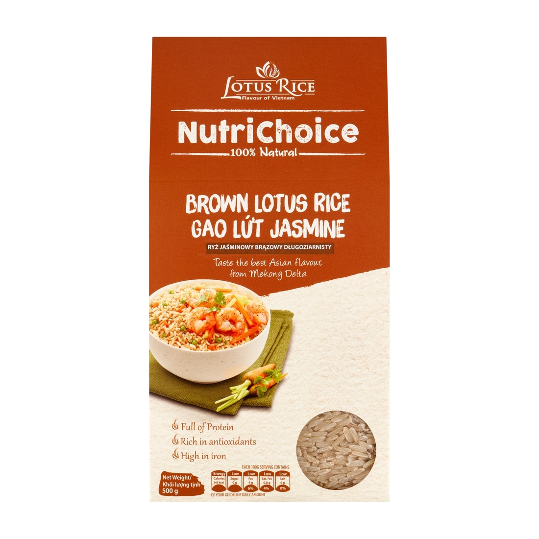 Ryż jaśminowy brązowy 500g Lotus Rice Lotus Rice