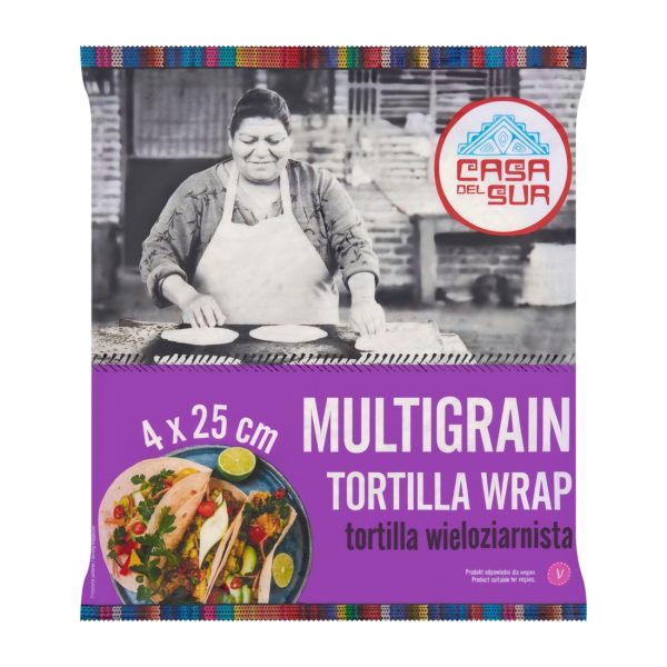 Tortilla Wrap wieloziarnisty 25 cm 4 szt. 240 g Casa del Sur Casa del Sur