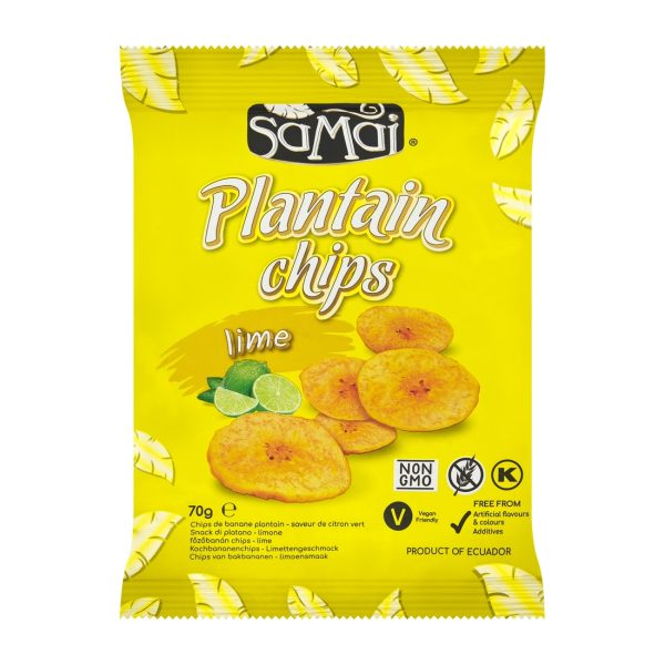 Chipsy z plantana limonkowe 70 g Samai