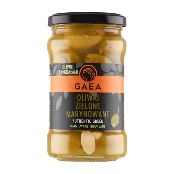 Greckie zielone oliwki z migdałami 295g Gaea !!! USZKODZONY Gaea