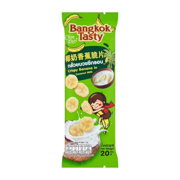 Przekąska tajska o smaku banana w mleczku kokosowym 20g Bangkok Tasty !!! Krótka data:2025.09.11 Bangkok Tasty