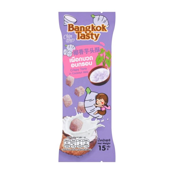 Przekąska tajska o smaku taro w mleczku kokosowym 15g Bangkok Tasty !!! Krótka data:2025.10.25 Bangkok Tasty
