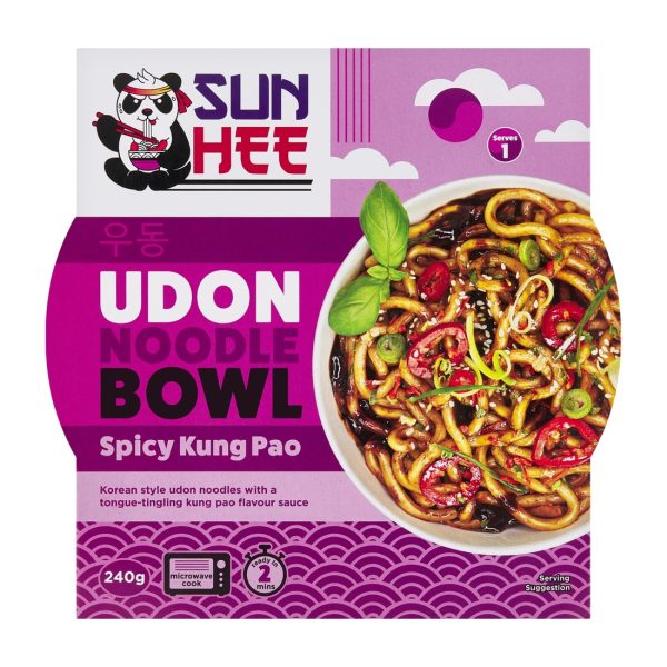 Danie gotowe Udon bowl spicy Kung Pao 240 g Sun Hee !!! USZKODZONY Sun Hee