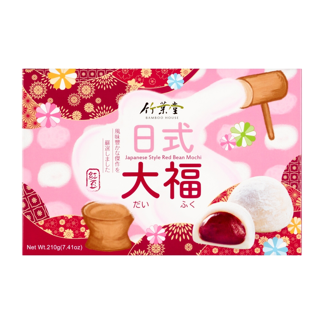 Mochi czerwona fasola 210g Bamboo House