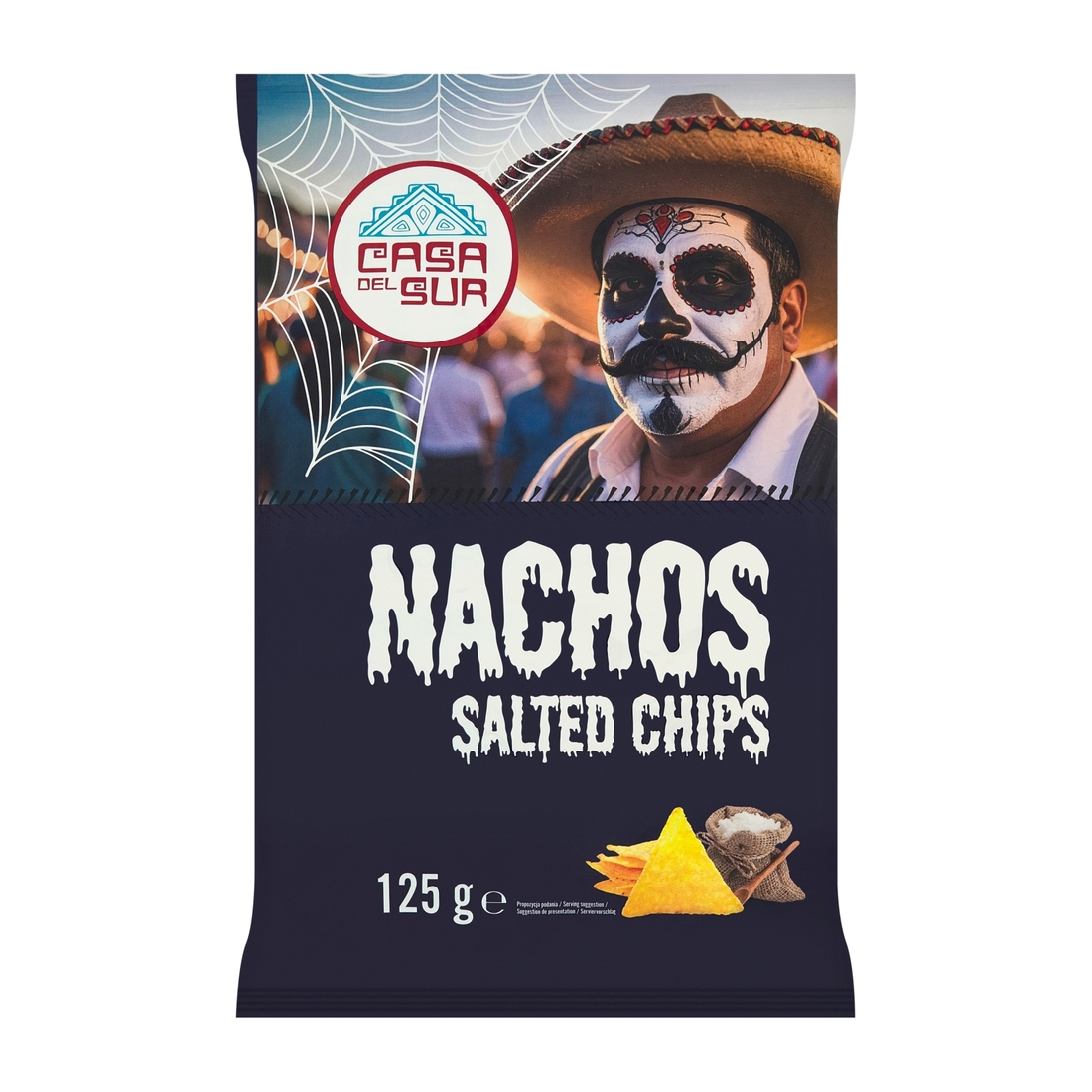 Chipsy nachos kukurydziane solone 125g Casa del Sur Casa del Sur