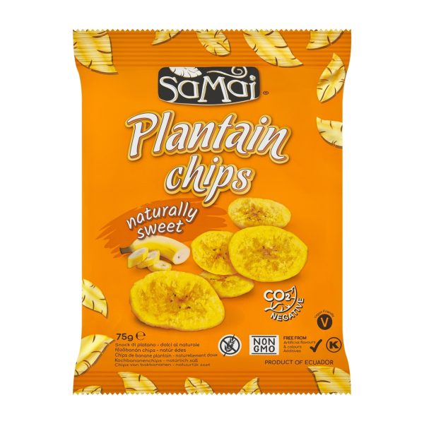 Chipsy z plantana naturalnie słodkie 75 g !!! Krótka data:2026.03.29 Samai