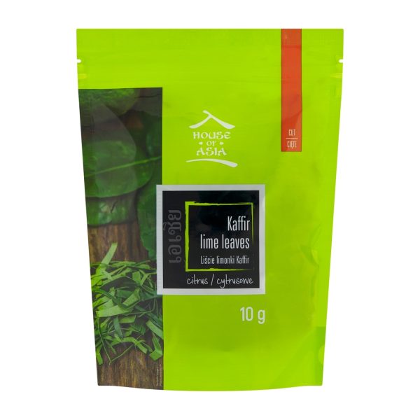 Liście limonki Kaffir cięte 10 g House of Asia !!! Krótka data:2026.02.28 House of Asia
