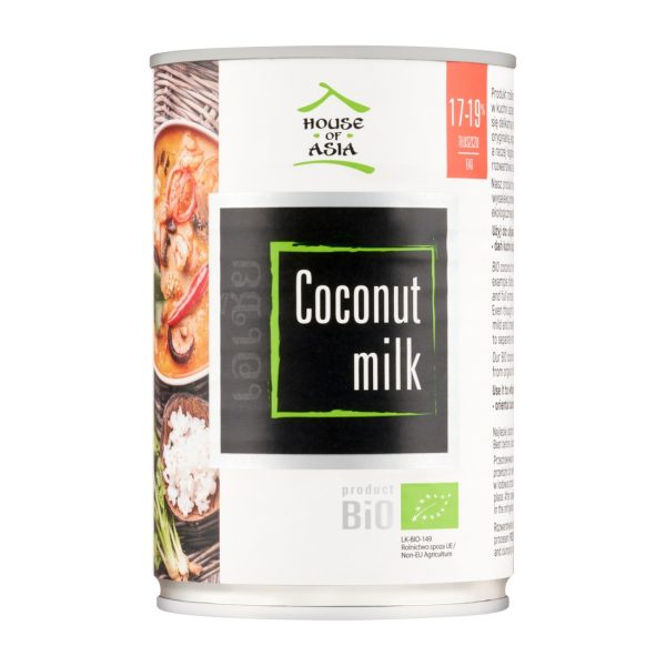 Mleczko kokosowe BIO 17-19% 400ml House of Asia !!! USZKODZONY House of Asia