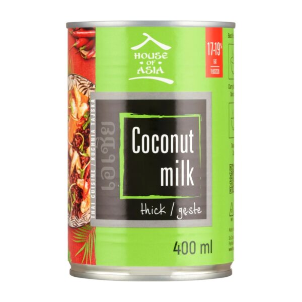 Mleczko kokosowe 17-19% 400ml House of Asia !!! USZKODZONY House of Asia