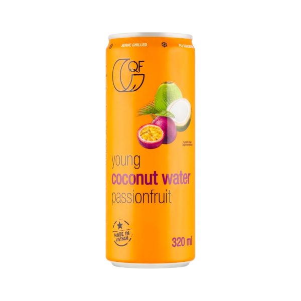 Woda kokosowa z sokiem z marakui 320 ml QF Quality Food !!! USZKODZONY Quality Food