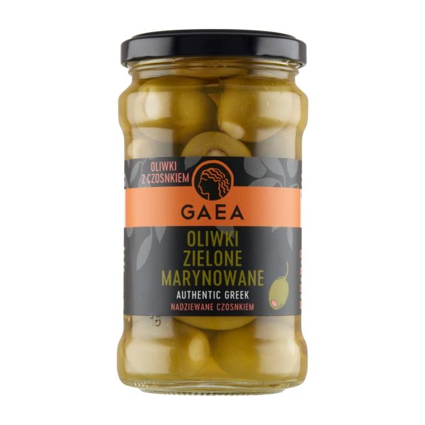 Greckie zielone oliwki z czosnkiem 295g Gaea Gaea