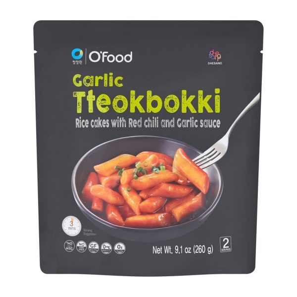 Tteokbokki kluski ryżowe w sosie czosnkowym z chili 260g O'Food !!! Krótka data:2026.10.01 O'Food
