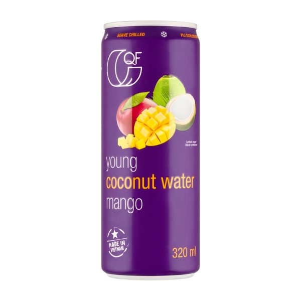 Woda kokosowa z sokiem z mango 320 ml Quality Food !!! USZKODZONY Quality Food
